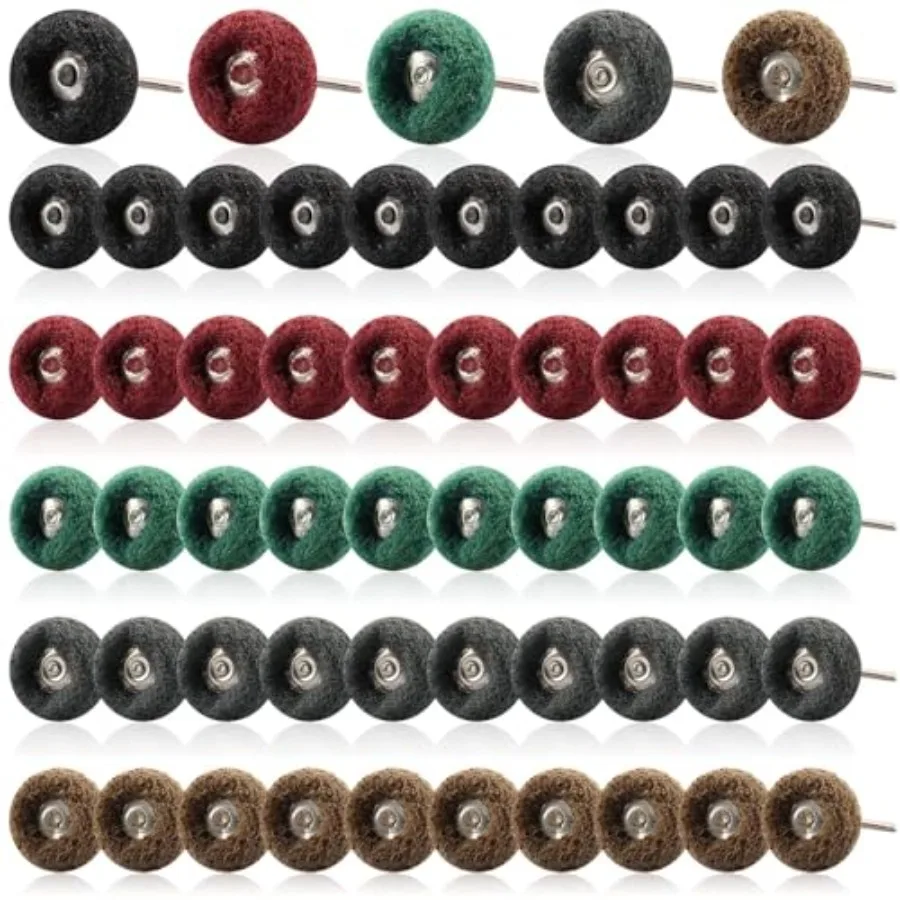 

Pcs Abrasive Buffing Wheels 1 inch Abrasive Buffing Polishing Wheels Burr for Rotary Tools-1/8 3mm Shank 120Grit 180Grit 320Gri