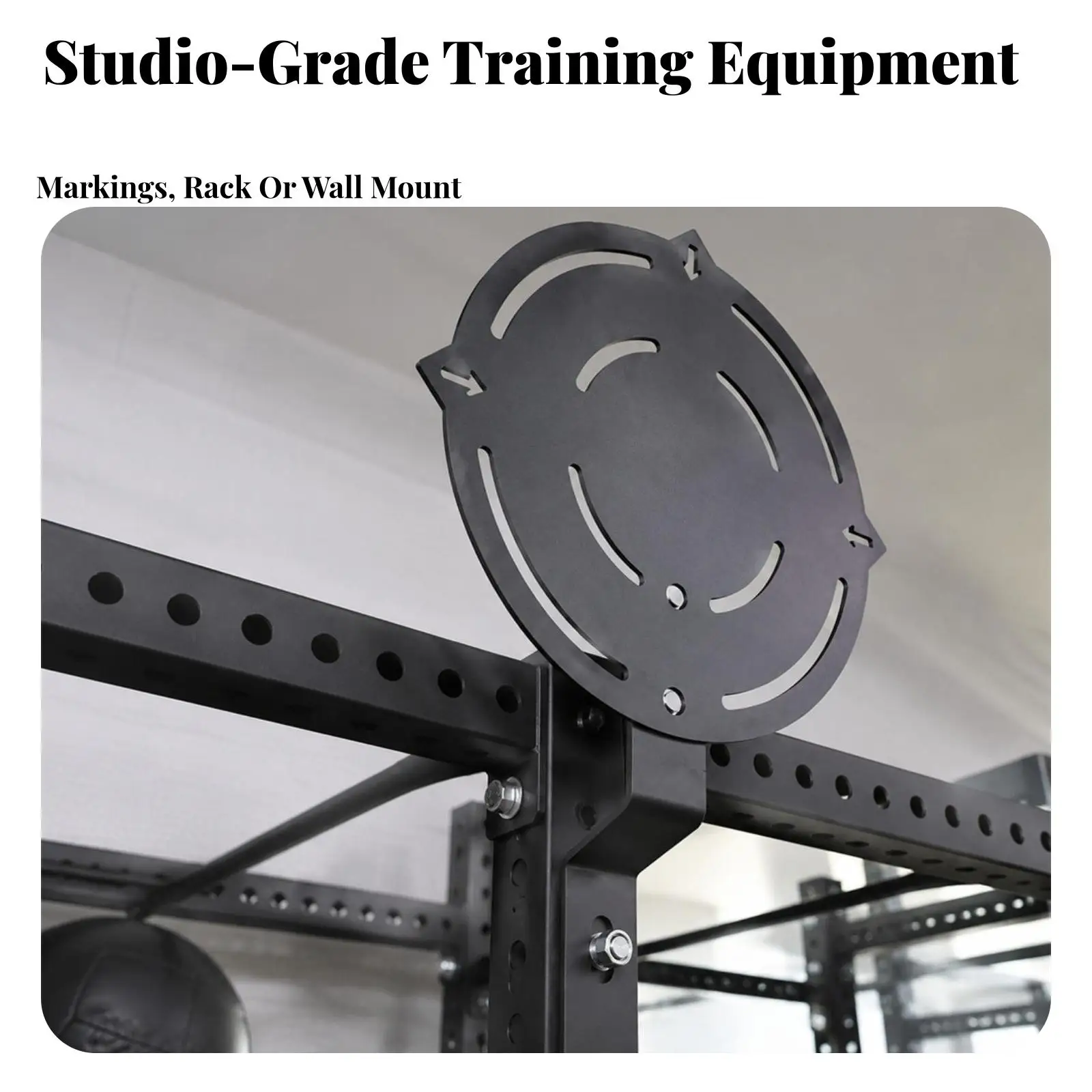 Perforated Steel Target Plate for Overhead Throws Fitness Rack Mounted Accuracy Trainer