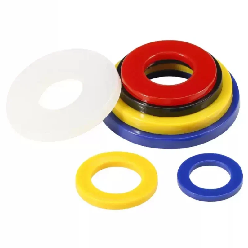 Red/Yellow/Blue Nylon Flat Washers M2 M2.5 M3 M4 M5 M6 M8 M10 M12 M14 M16 M18 M20 Nylon Insulation Spacer