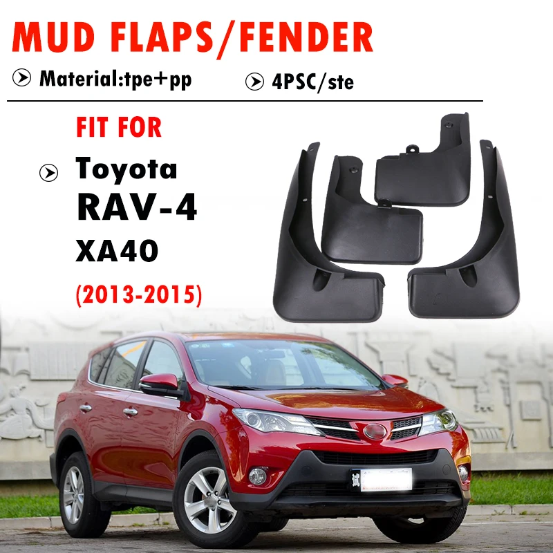 

For Toyota RAV-4 RAV4 XA40 Mudguard Fender Mud Flap Guards Splash Mudflaps Car Accessories Front Rear 4pcs 2013 2014 2015
