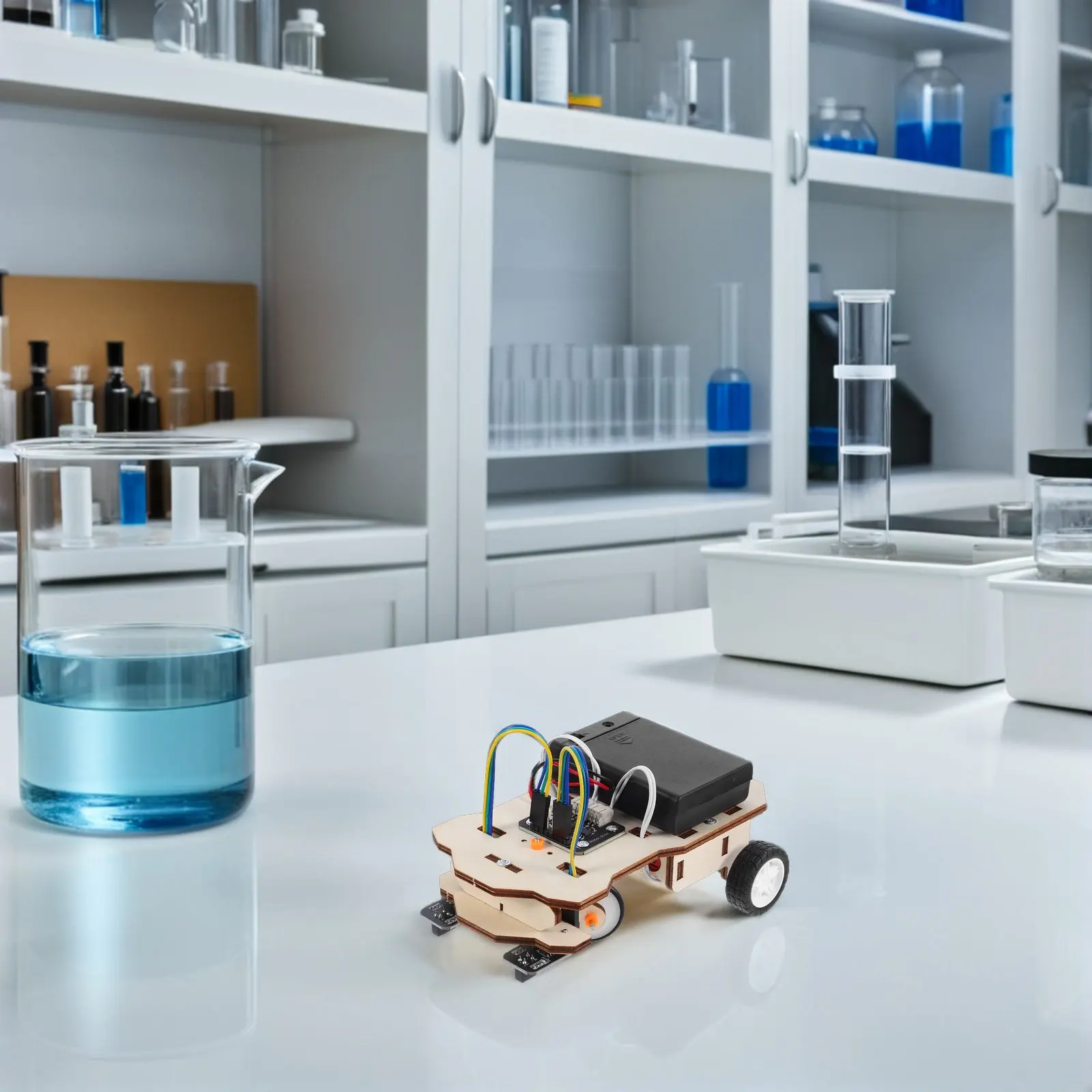 1Set Stem DIY Line Following Car Kit for Kids Educational Science Experiment Building Electric Rc Car Creative Learning