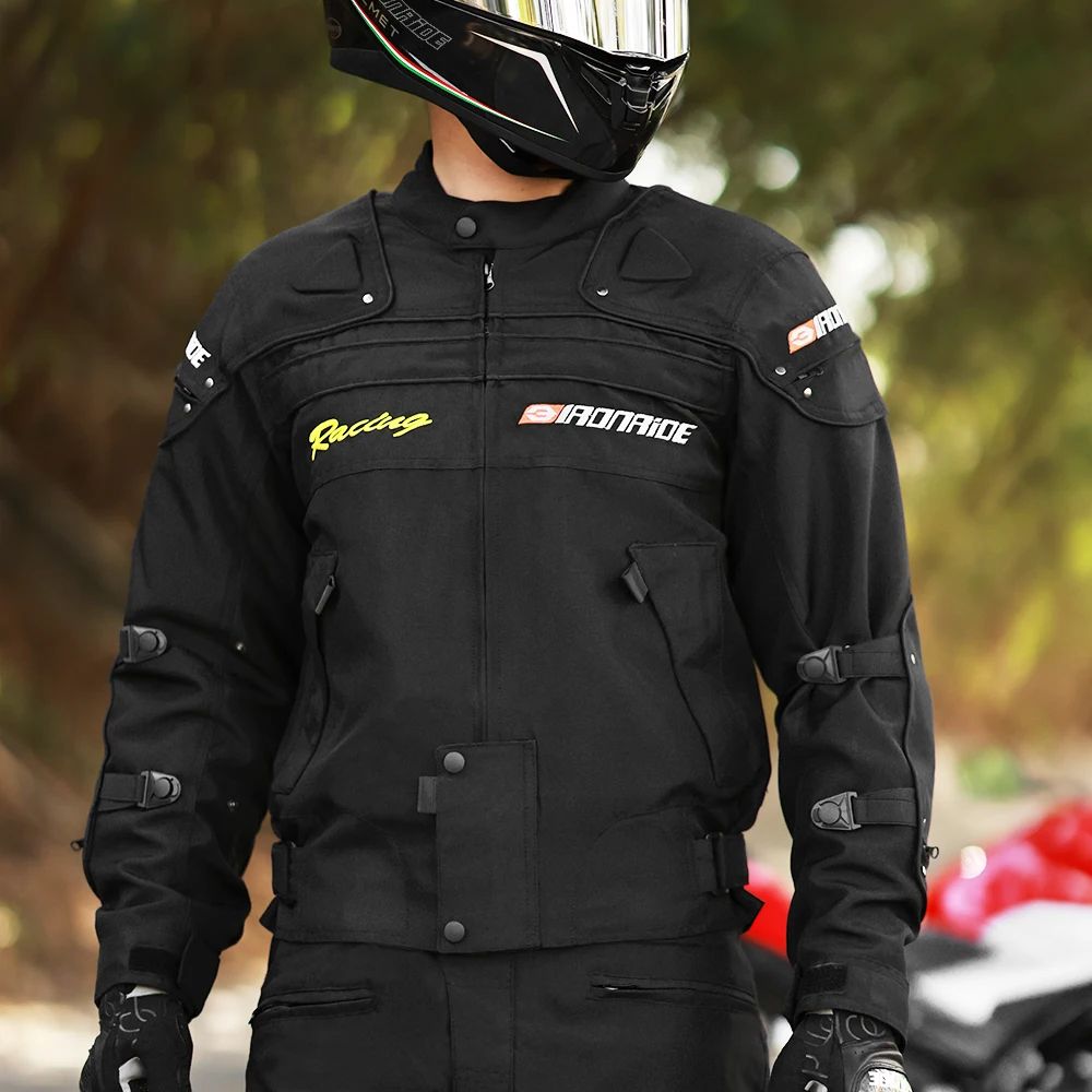 

Men's Motorcycle Jacket Anti-Fall Wear-Resistant Motocross Riding Clothing Windproof Motorbike Jacket With 5pcs Protector M-3XL