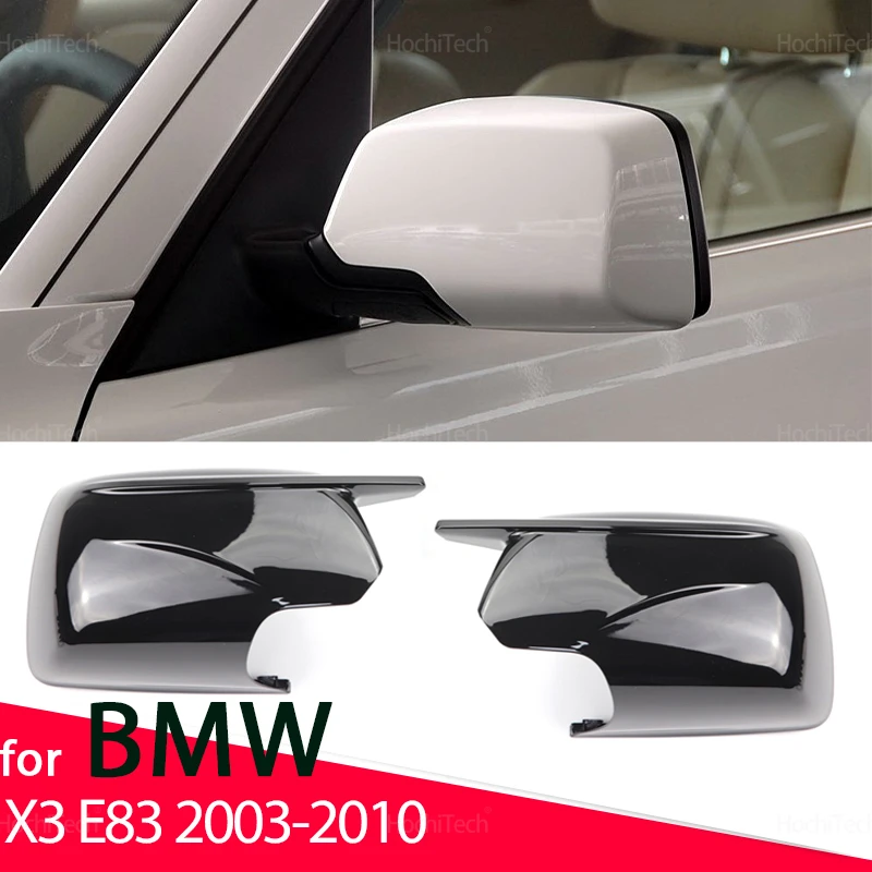 

Для BMW X3 X 3 E83 2003-2010 Высокое качество заднего вида яркое черное углеродное волокно боковое зеркало крышка детали Стайлинг с инструментом