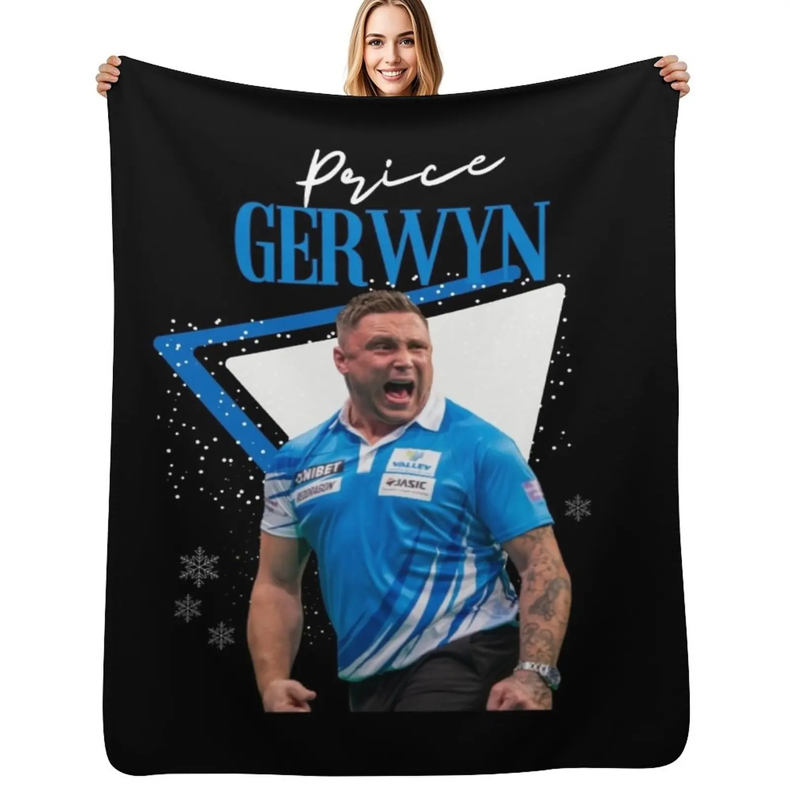Gerwyn price Darts -Wales The Iceman Darts PDC 2022- the ice man Gerwyn price Throw Blanket Thin Soft Plaid Blankets