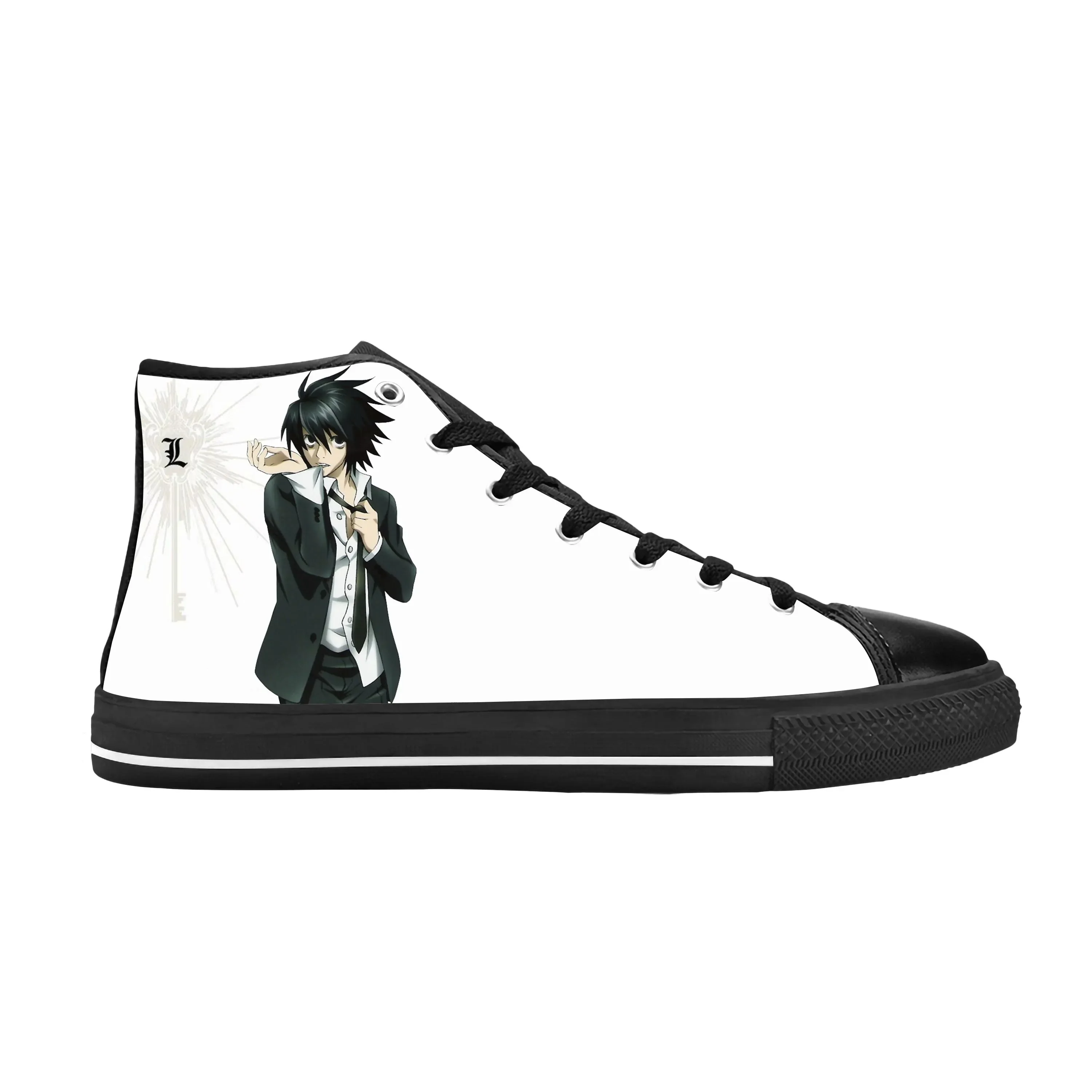 

Японские аниме-кроссовки Death Note L Lawliet, повседневная тканевая обувь, удобные дышащие кроссовки с 3D-принтом для мужчин и женщин