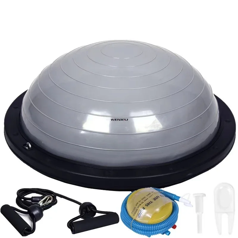 High Quality Customized 60cm Explosion Proof Thickened Fitness Half Pilates Balance Bosuing Yoga Ball