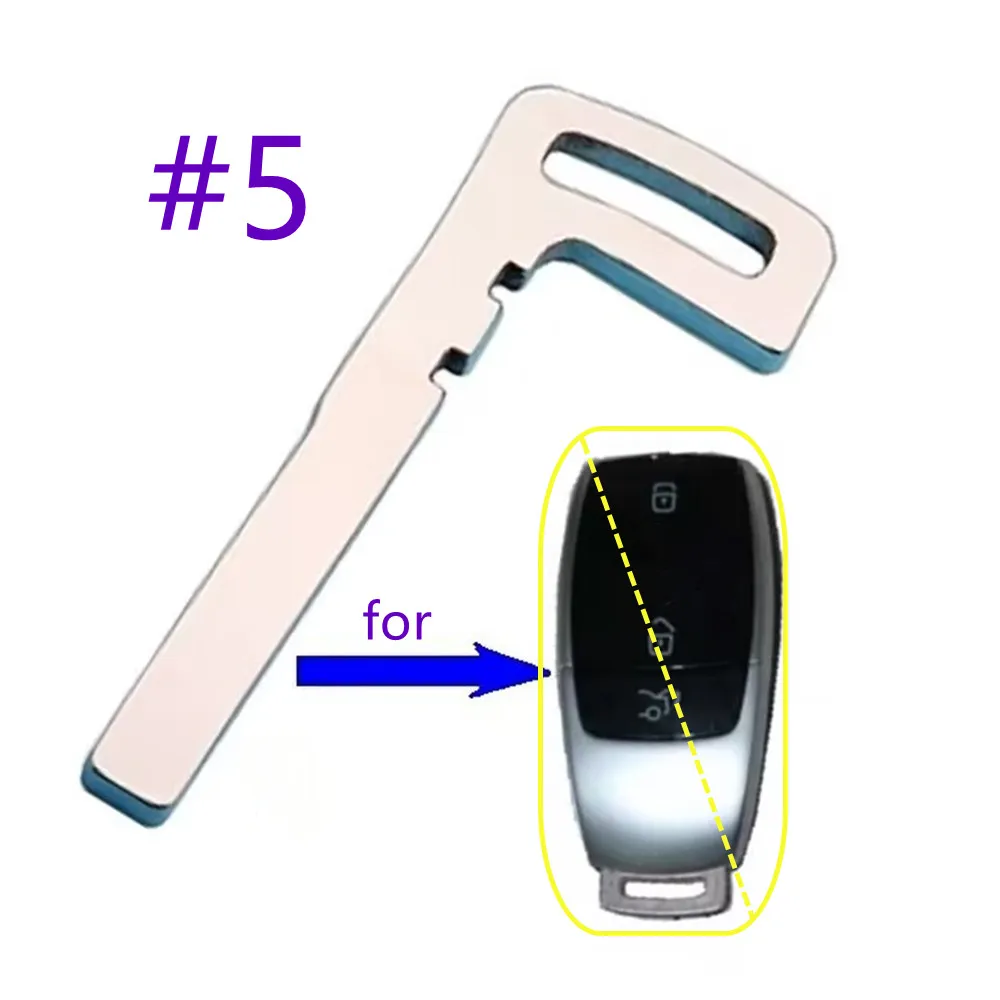 Piezas de repuesto para llave de emergencia, sin cortar, para Mercedes Benz 2008, E300, C200, C300, S350, S300, S500 y así sucesivamente, 1 ud.