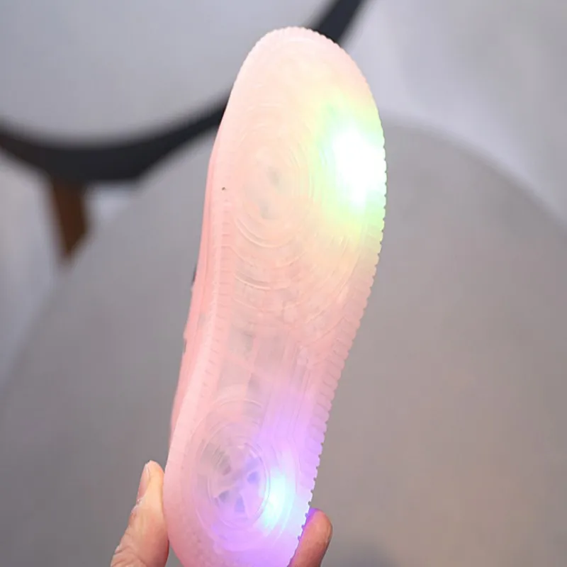 Chaussures lumineuses pour enfants, légères et respirantes, avec nœud LED, nouvelle collection printemps-automne 2025