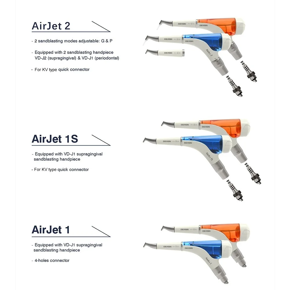 Dental Air Polisher Teeth Whitening Sandblaster Supragingival/Subgingival Cleaning KV/Kavo Quick Connector Dental Prophy Jet Air