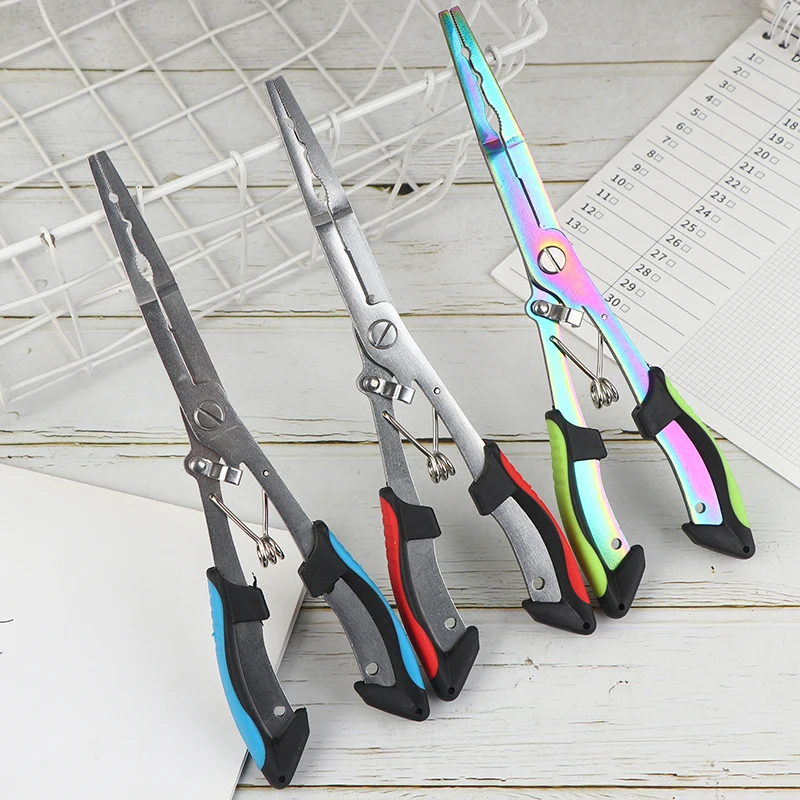 〔R〕Stainless Steel Fishing Pliers: Multi-Function Fishing Tool with Non-Slip Handle | Saltwater Resistant Fish Hook Remover