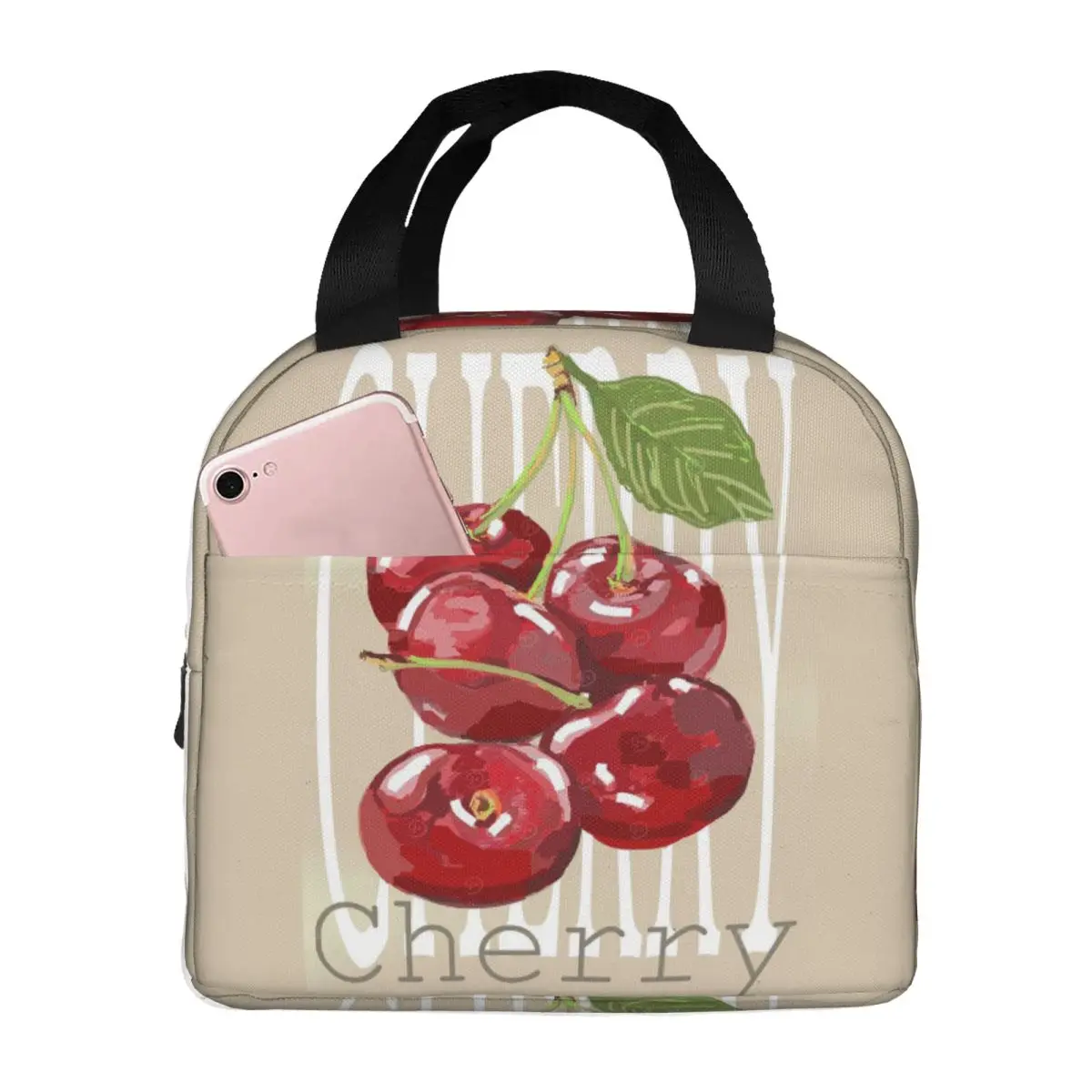 

Cherry Insulated Lunch Bag for Kids School Cooler Thermal Food Box Tote Portable Lunch Boxes Container