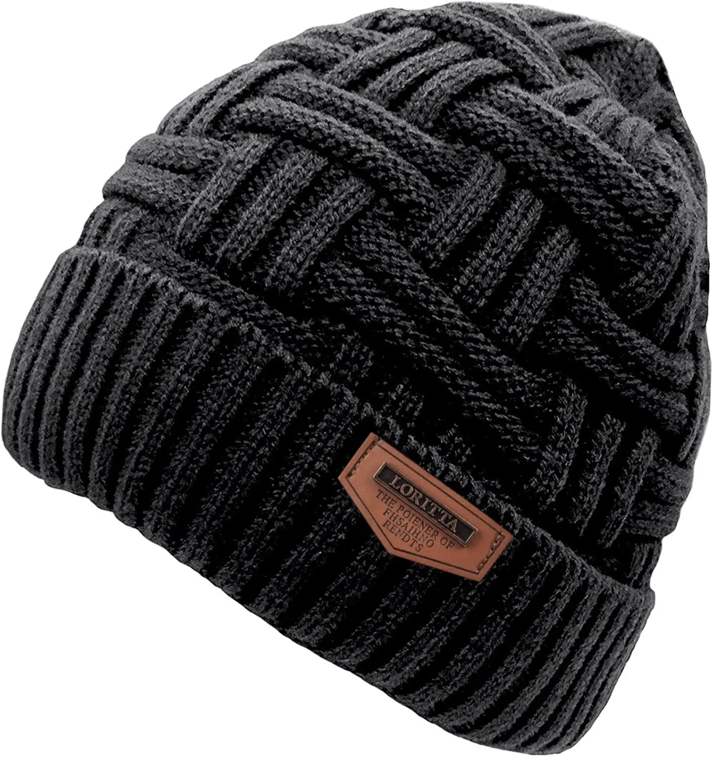 Loritta Winter Hat Warm Knitted Thick Baggy Slouchy Beanie Skull Cap for Men