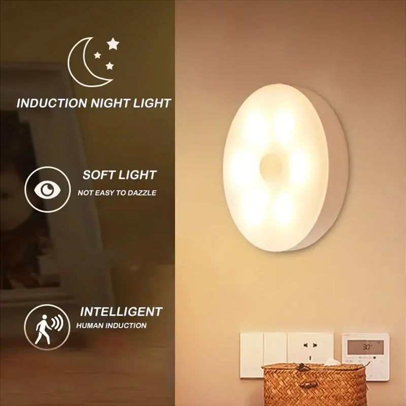 

LED night light, motion sensing light, USB charging wireless bedside light, wardrobe light, kitchen corridor wardrobe light, l