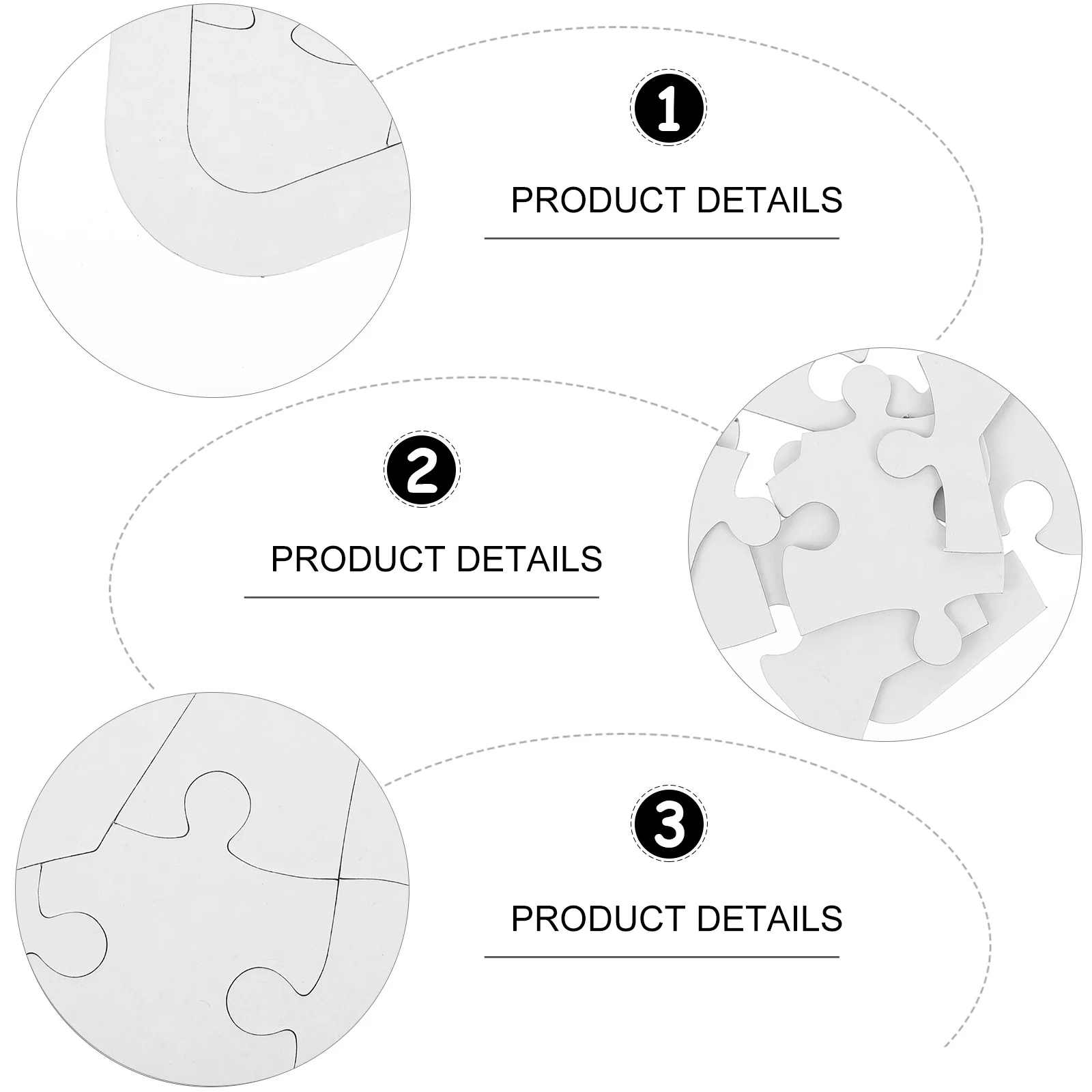 4 ensembles de pièces de Puzzle vierges, bricolage artisanal pour enfants, peinture, coloriage, activité artistique, développement de Coordination œil-main, jeu éducatif