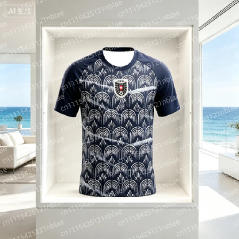 2026 Meistverkauftes 3D-Gedrucktes T-Shirt Österreich Trikot Schnelltrocknend Schweißabsorbierend Sport Y2K Top für Komfort Familien-Partnerlook Y2K