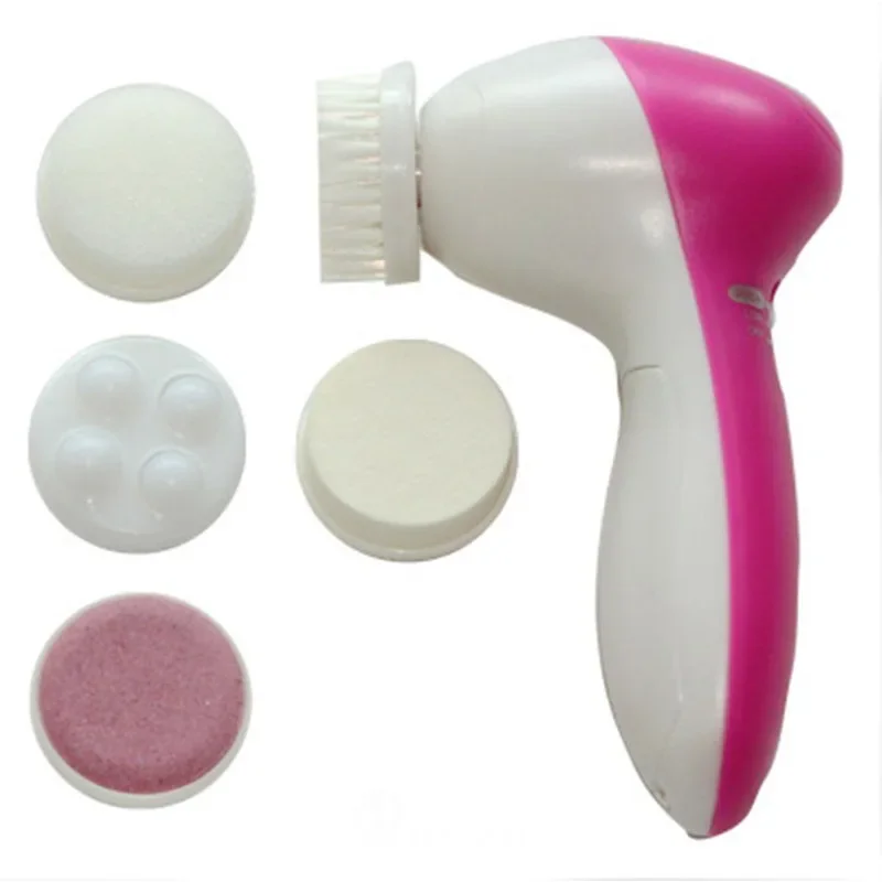 Cepillo de limpieza Facial de silicona 5 en 1, limpiador de poros profundo, masaje Facial, cuidado de la piel, impermeable