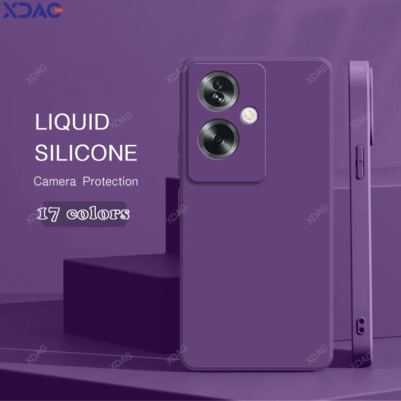 

Original Basic Phone Case for OPPO A2 Pro A2X 5G Shockproof Back Cover Simple Liquid Silicone Soft Funda Camera Protection Shell