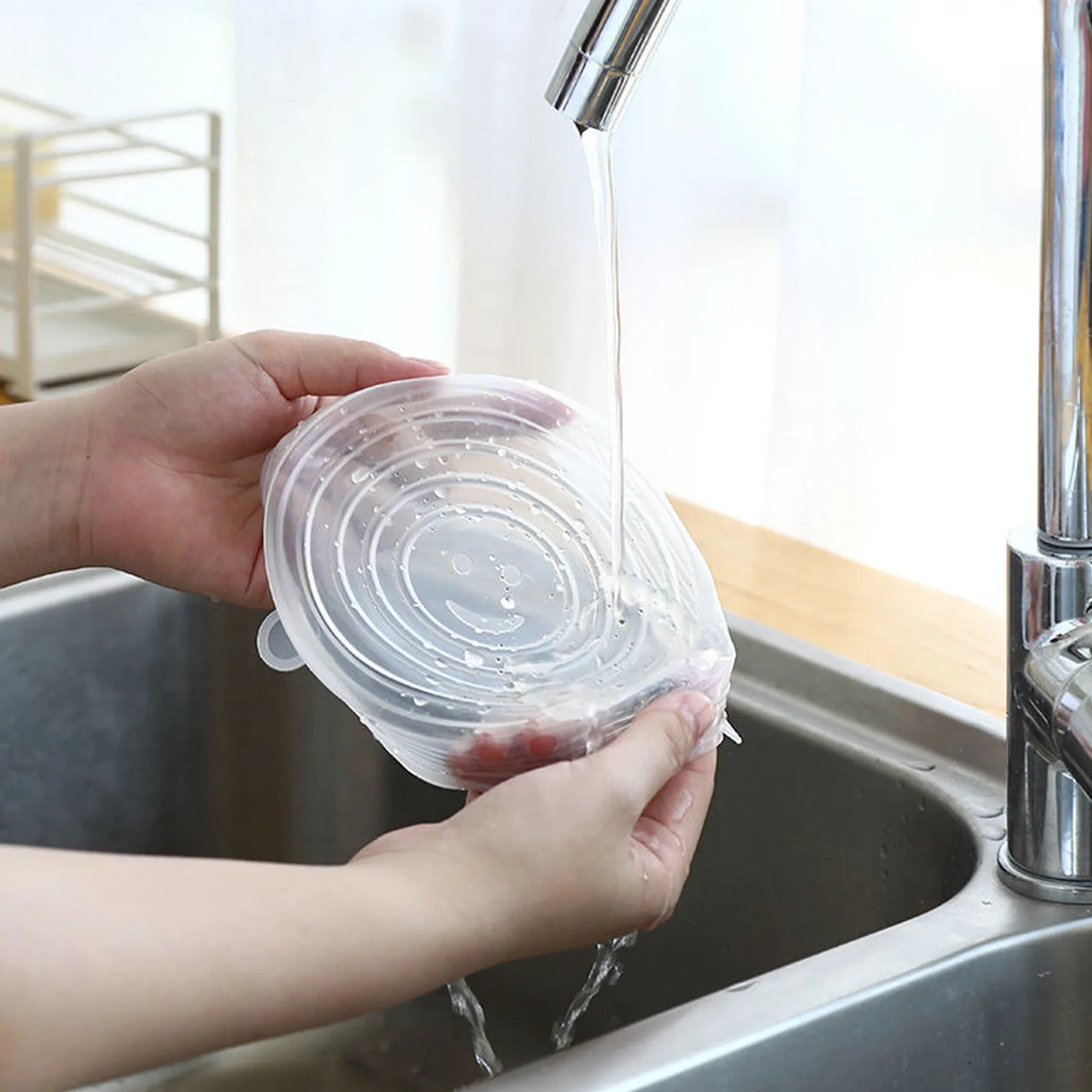 B69C 18 Pcs Silicone Elastic Lids For Food Cups And Bowls Lids,To Keep Food Fresh And Perfect For All Kinds Of Food Storage