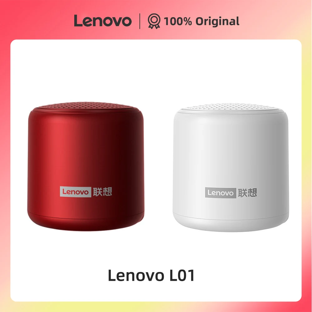 100% Original New Lenovo L01 Wireless Bluetooth 5.0 Speaker TWS Connection Outdoor Loudspeaker With Lanyard Portable Sound Box