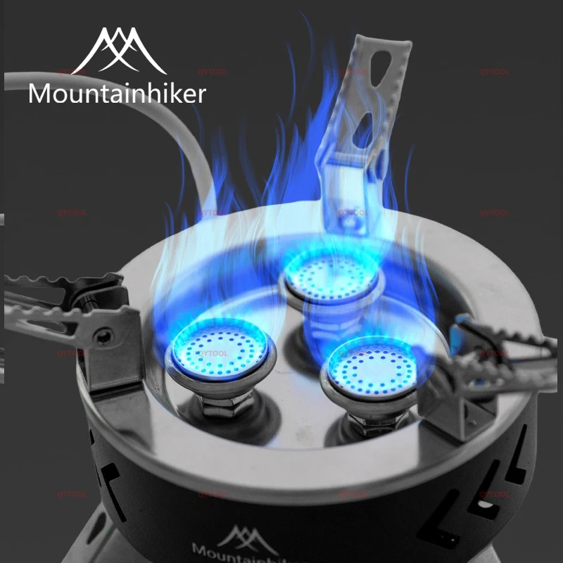 

MOUNTAINHIKER Складная газовая плита высокой мощности 6800 Вт/11800 Вт Портативная уличная горелка для кемпинга для пикника, пешего туризма, барбекю и туризма
