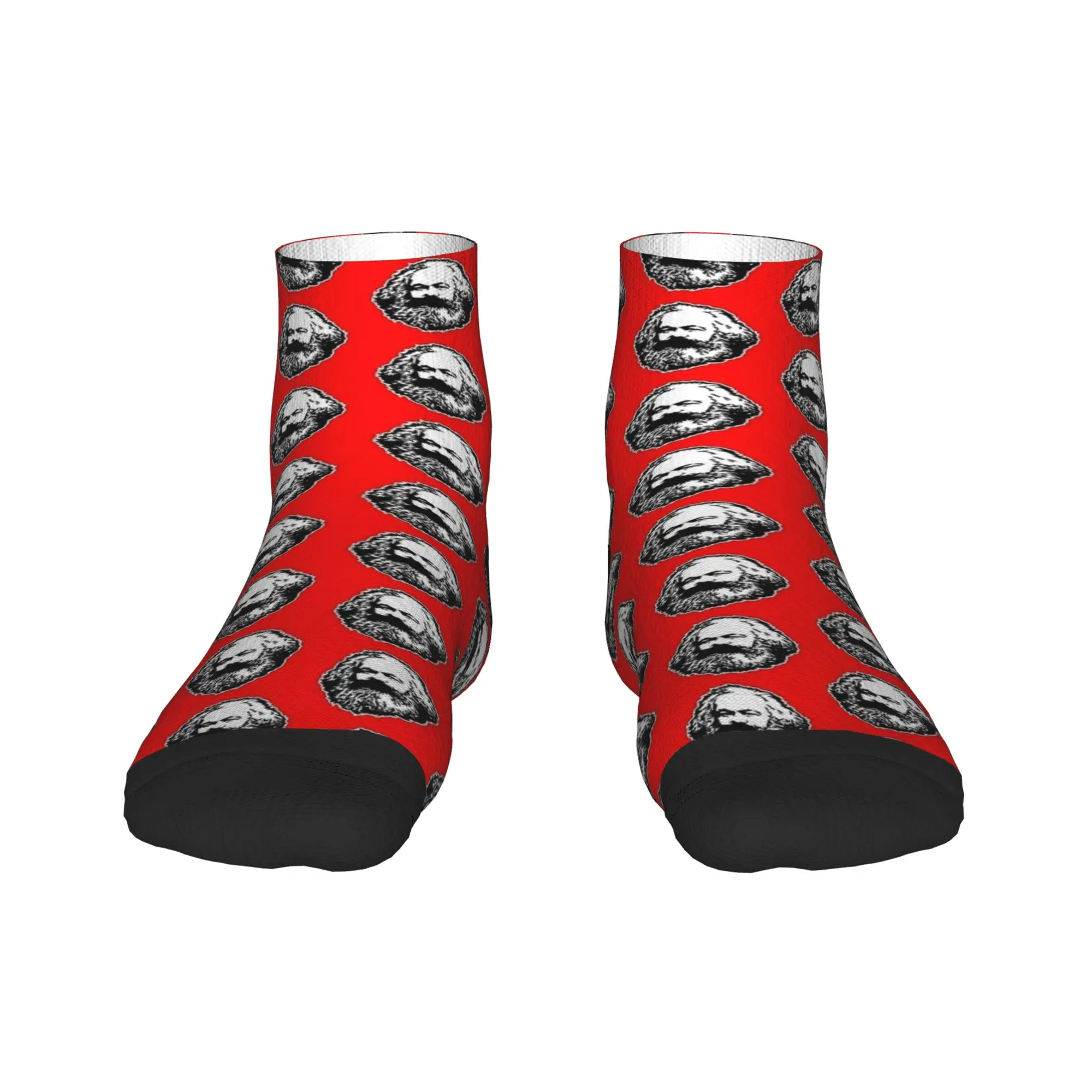 كارل ماركس ريترو طباعة الكاحل الجوارب تصميم مضحك عارضة الجوارب الصيف عدم الانزلاق الرياضة في الهواء الطلق جودة جورب للرجال