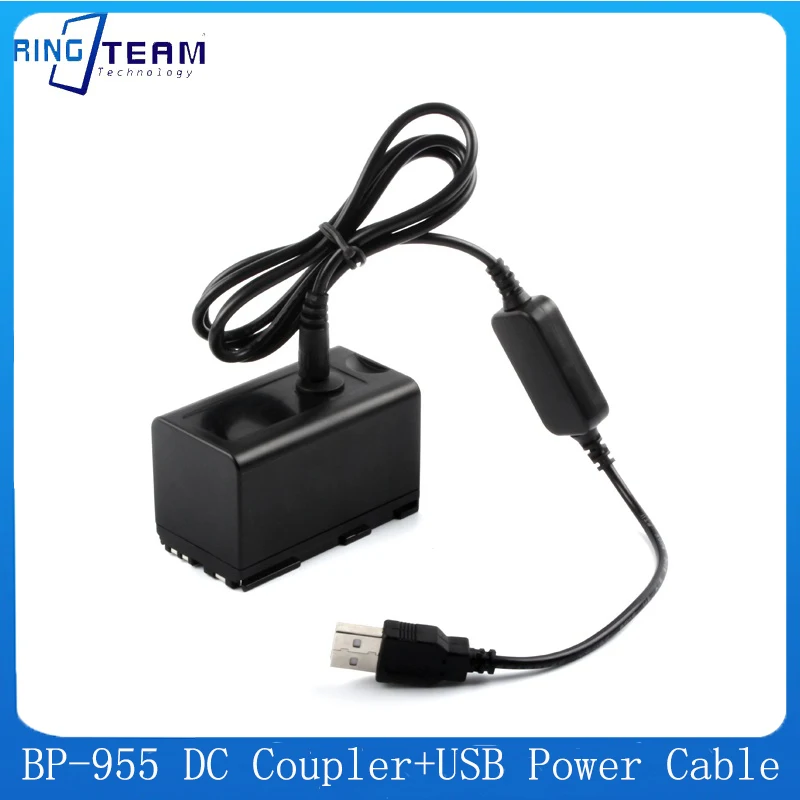 DC Coupler BP-955 BP955 BP-970G With USB Power Cable for Canon XF100/105 XL H1S/H1A C500PL XF200/205