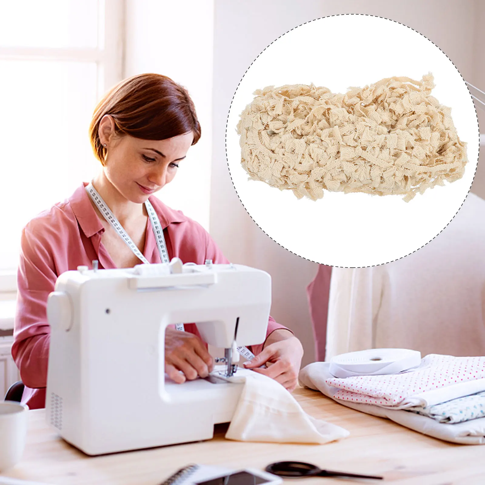 

Cotton Thread Trimmings Beige DIY Garment Tassel Decor Sewing Garland Decor Handmade Craft Curtains Accessories