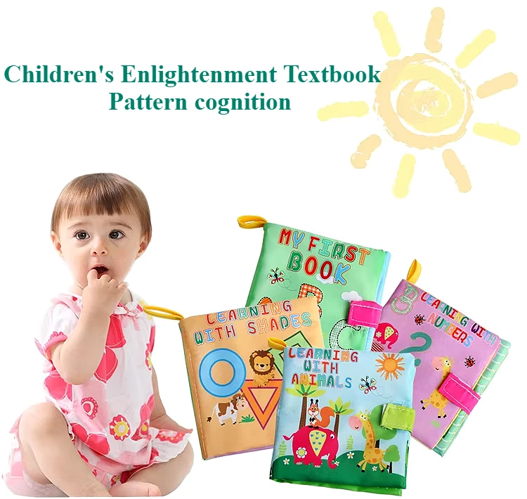 

3D Soft Baby Books Activity Quiet Cloth Book Montessori Development Toys Infant Touch Feel Crinkle Baby Books for Babies 0-12 M
