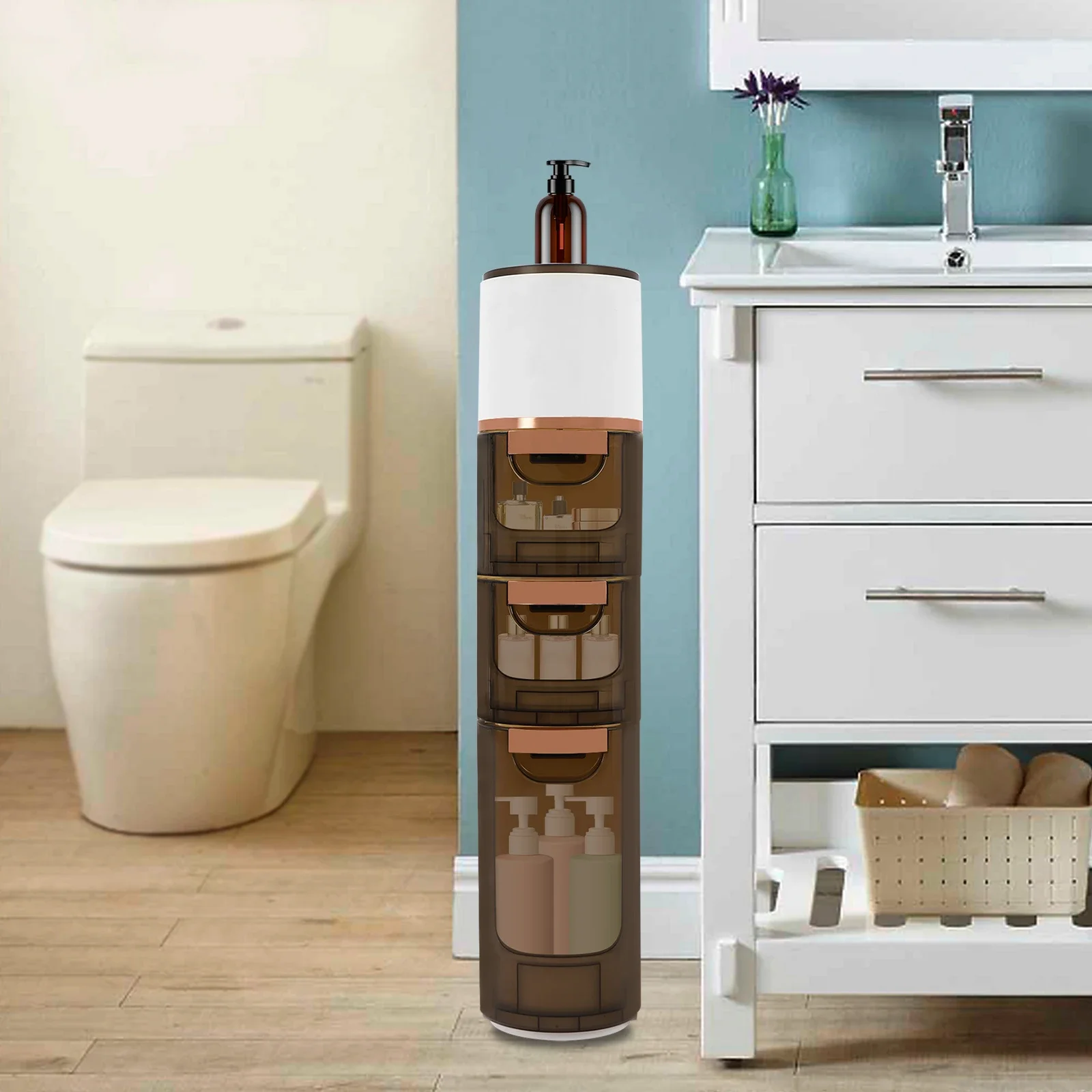

Multi-Layer Bathroom Gap Storage Cabinet – Narrow Space Organizer with Drawers for Home & Kitchen