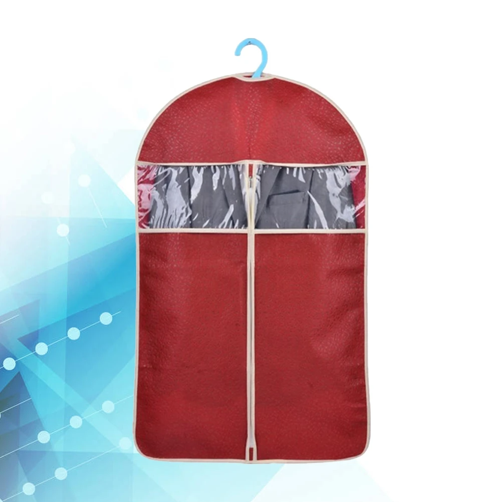 

3pcs Dust Cover for Clothes Storage Bag Suit Garment ganizer Transparent Window Water Resistant Non Woven Reusable Zipper
