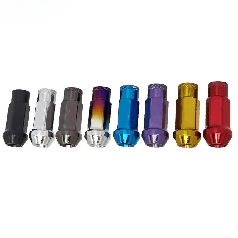 M12x1.5 Open End Wheel Lug Nuts Forged Locking Anti‑Theft Wheel Nuts With Key For Car Racing Wheel Hub