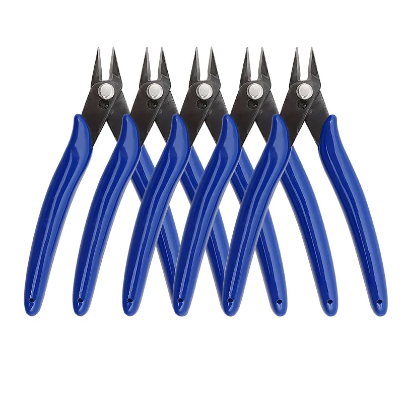 5Pcs/lot Mini Electronic DIY Diagonal Pliers Side Cutting Nippers Small Metal Wire Cable Ties Plastic Cutter Hand Tools Pliers