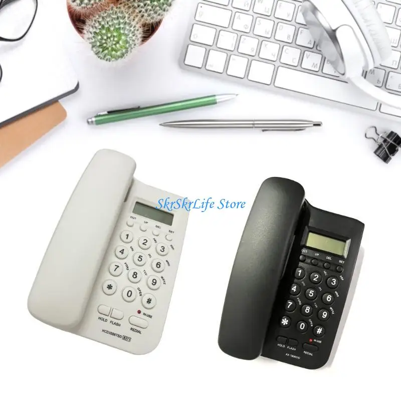 E65E Classical Landline Phone Desktop Telephone Big Button Telephone