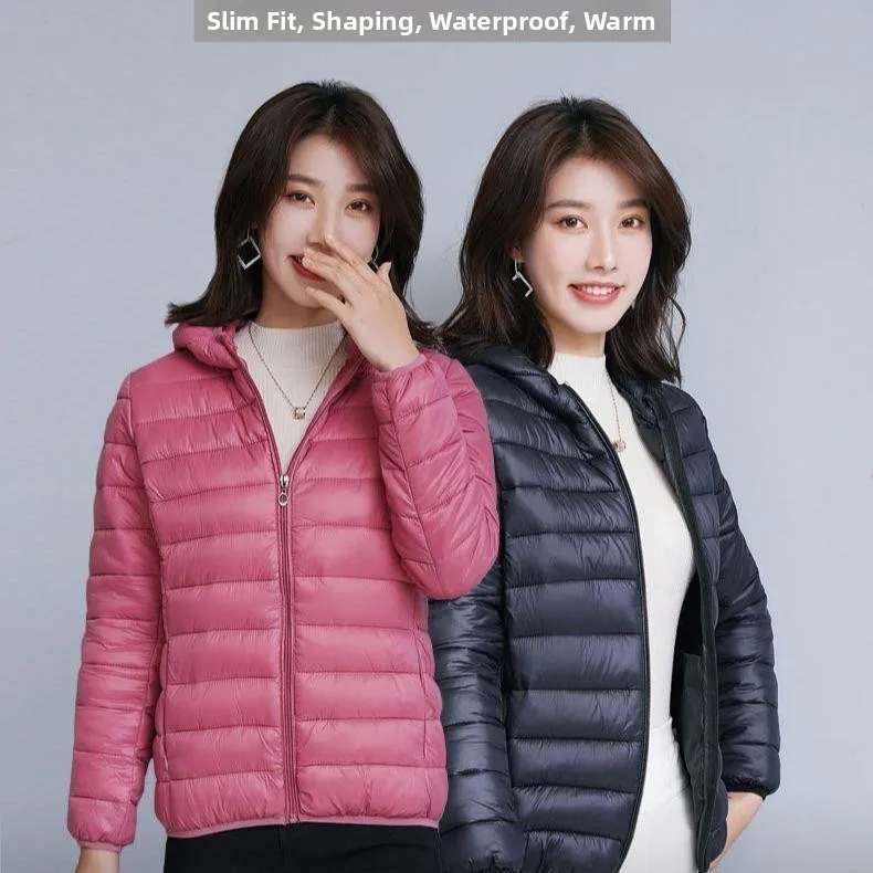 

Women's Lightweight down Cotton Jaet 2023 Autumn Winter ort Loose Sle Faionable Korean Version Small Cotton Coat