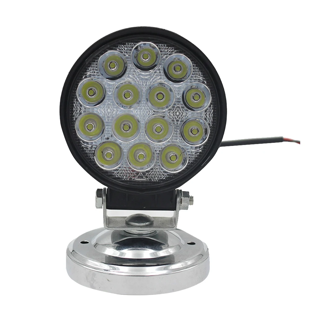 

42W Round LED Car Bumper Work Light 12-80V Trucks Offroad Motorcycle Waterproof Spotlight Auto Working Driving Light