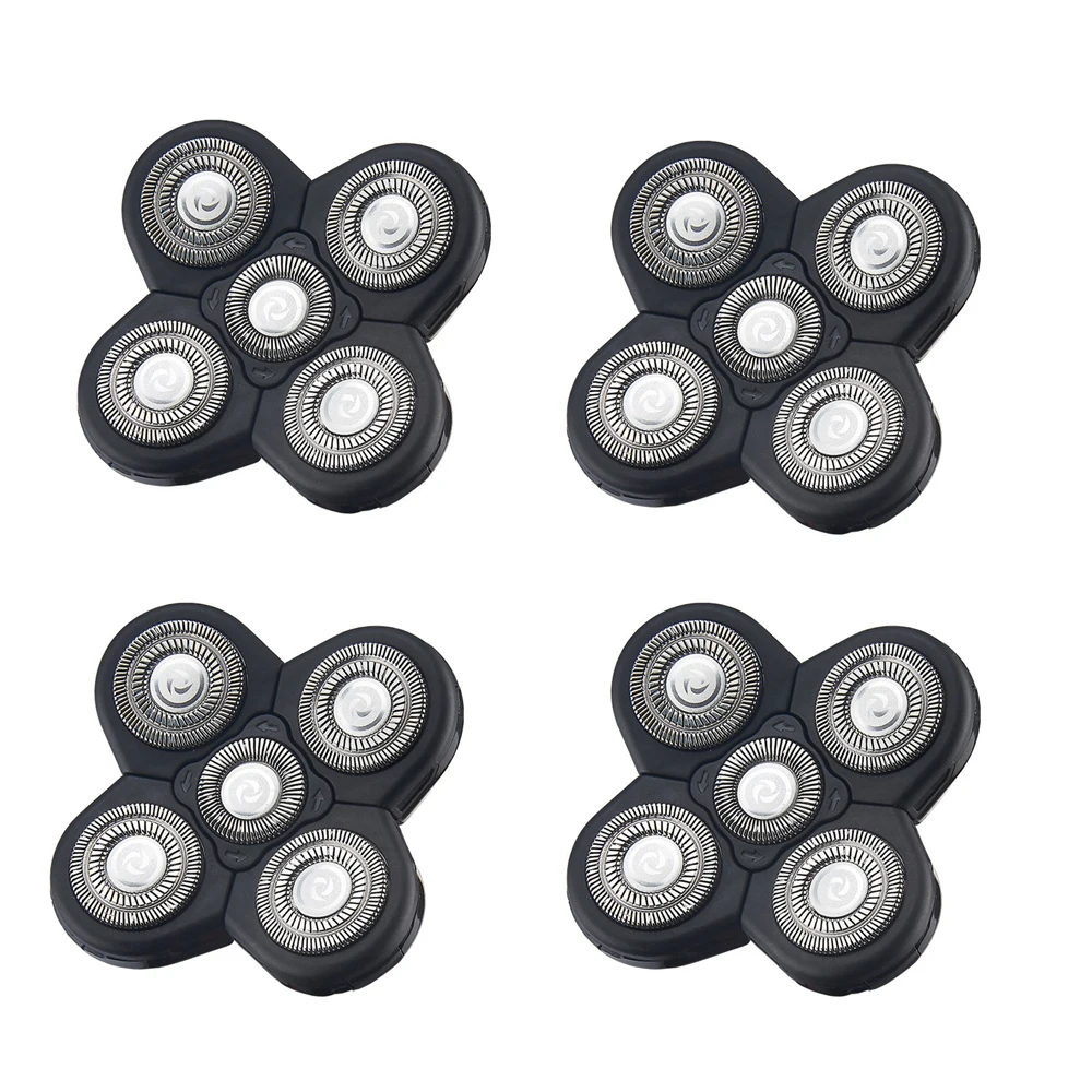 1/4 шт. сменная бритвенная головка, электробритва 5D, независимо 5 резаков, плавающая головка, водонепроницаемое лезвие из нержавеющей стали