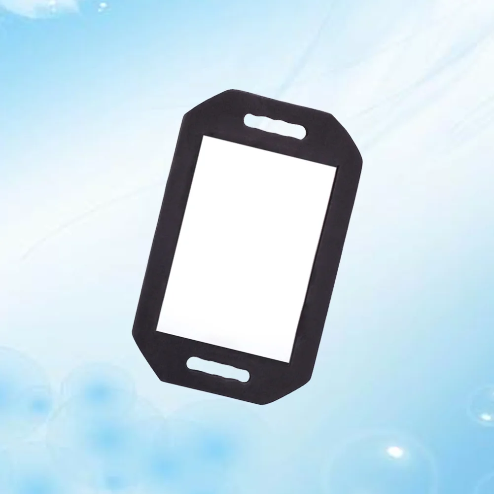 여성용 휴대용 여행용 스퀘어 메이크업 미러 단면 핸드헬드 유리 긁힘 방지 클리어 룩