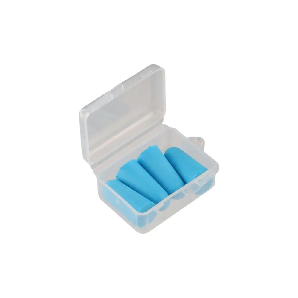 2/5Pairs Ultra Soft Foam Earplugs Reusable Noise Cancelling Ear Protector Transparent Storage Box Slow Rebound