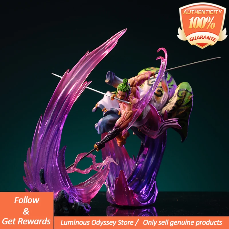 

Genuine 24cm Anime Figure Figurine Gk Battle Form Roronoa Zoro Figures Statue Collection Model Pvc Room Decoration Toys Gift