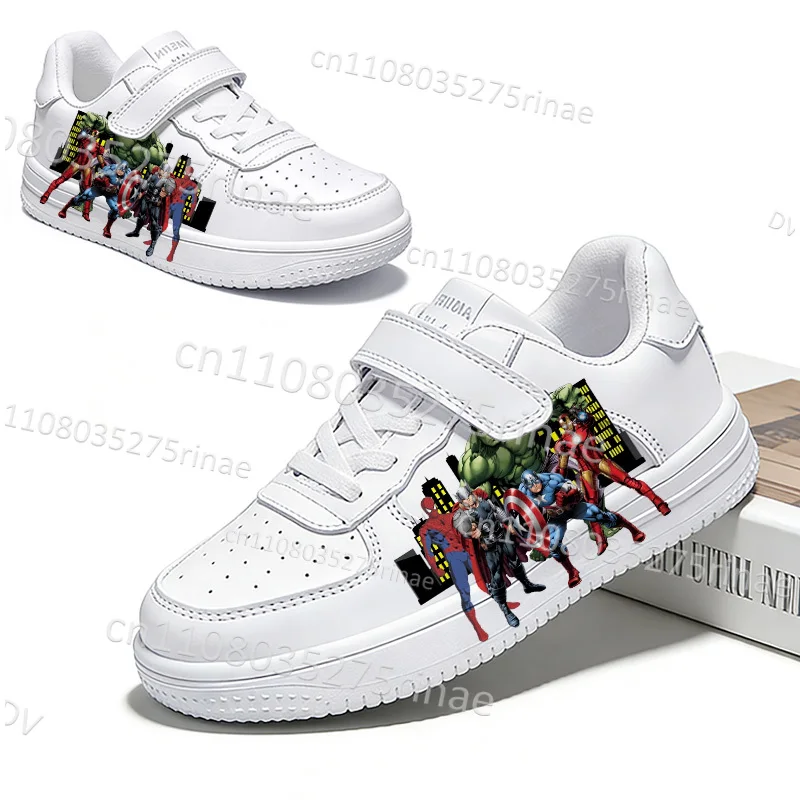 

2026 Avengers Theme Children Casual Board Shoes Boys Interesting Design Popular Thick Sole Parity Series Sneakers Kids Gift