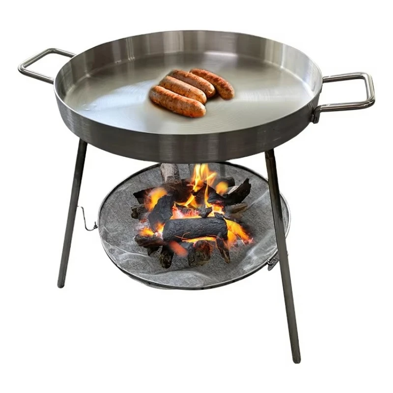 High-quality food-grade 304 stainless steel rotating portable charcoal grille grill toolbox set for outdoor use