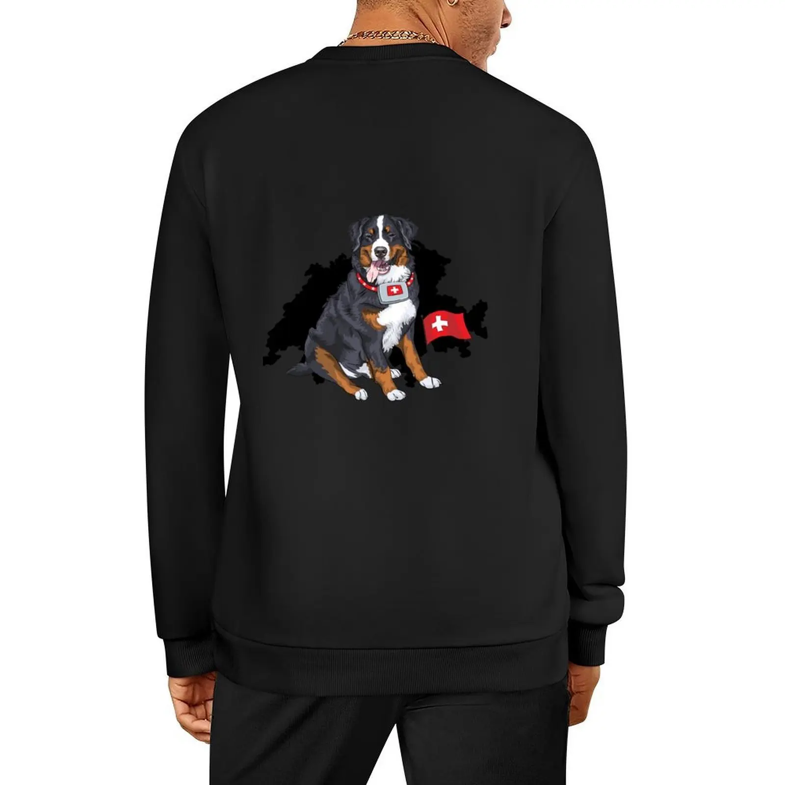 

Bernese Mountain Dog Pullover autumn men clothes men's coat korean style clothes sweatshirt male