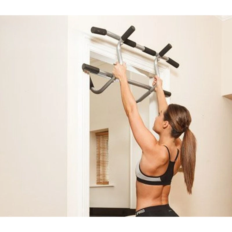 Multifunctional No Drill Door Frame Pull Up Bar Single & Dual Parallel Bars Portable Indoor Home Upper Body Strength Training