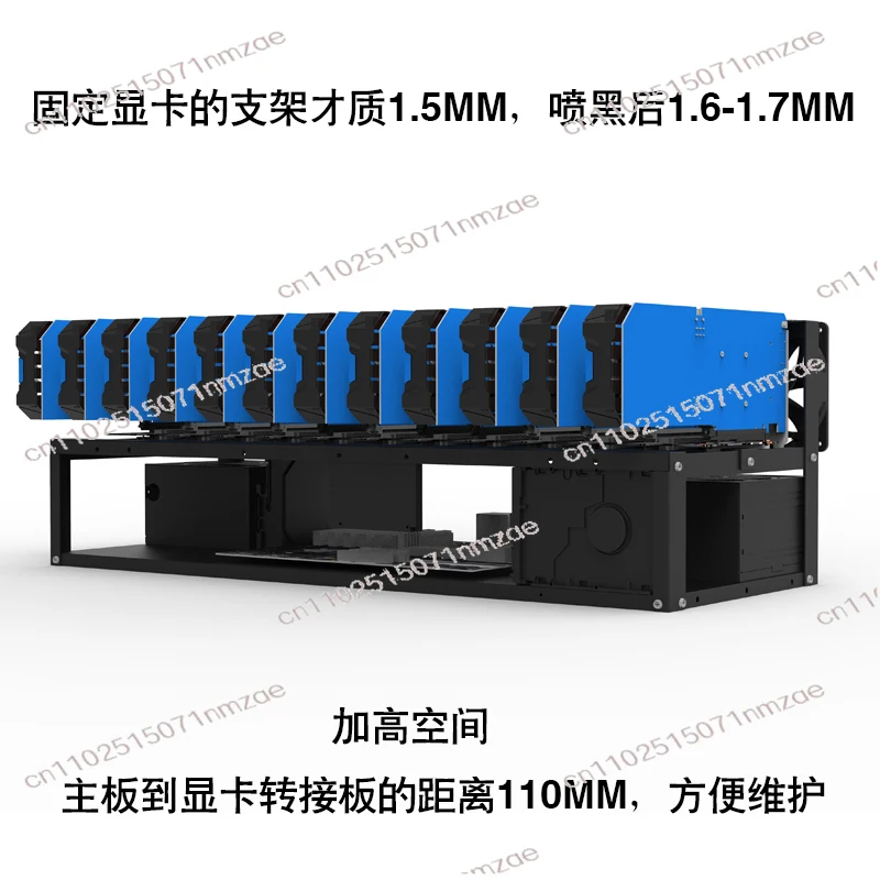 Support fixe ouvert pour carte graphique double puissance, supercordinateur AI, affichage GPU