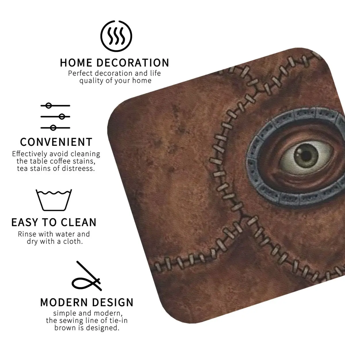 Hocus The Spell Book Pocus Horror Tv Movie Coasters Kitchen Placemats  Insulation Cup Coffee Mats For Decor Pads Set of 4