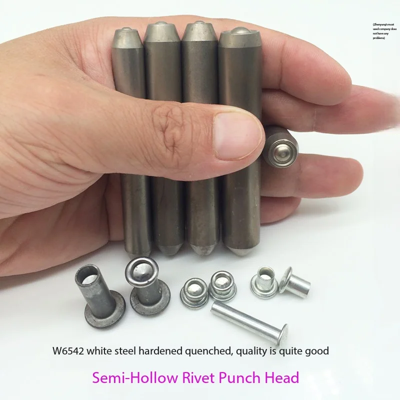 Hardened Rivet Flanging Punch Semi-Tubular White Steel Crimping Mold High Speed Steel Hand Knock Manufacturing Tool