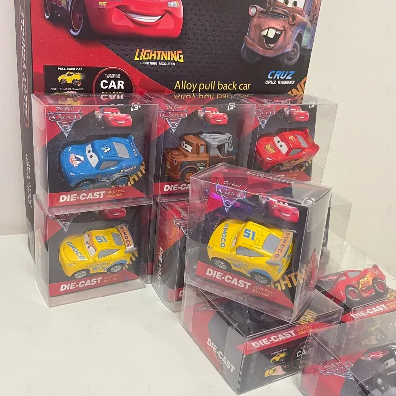 12pcs Disney Toy Story 3 Model Car Lightning Mcqueen Woody Metal Car Truck Model Inertial Pull-Back Wheel Car Toy Gift For Boy