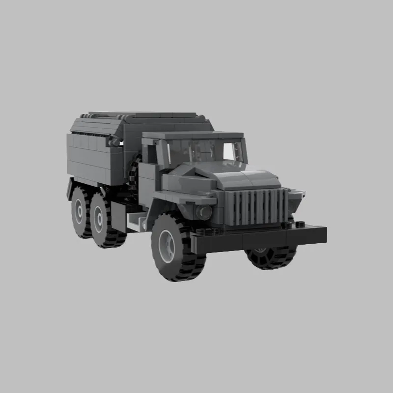 MOC 우랄 운송 트럭 작은 입자 조립 빌딩 블록 어린이 퍼즐 두뇌 훈련 벽돌 장난감