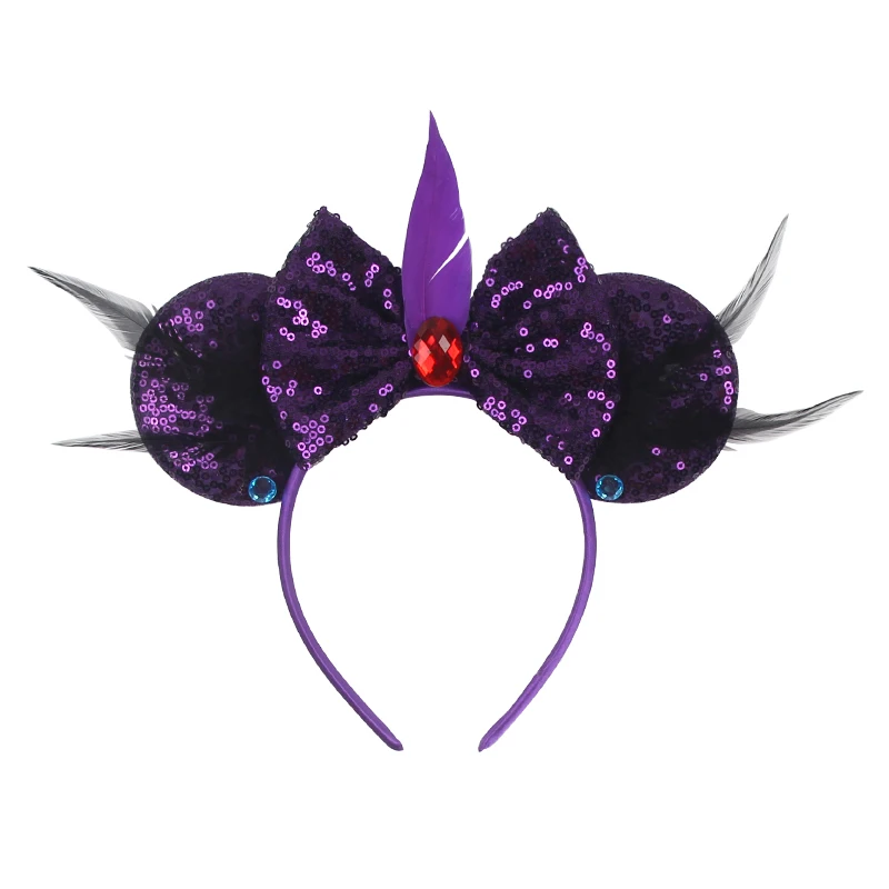 1pc Cartoon Charakter Maus Ohren Stirnband Pailletten 5 "Bogen Haarband Für Mädchen Frauen Festival Party DIY Haar zubehör – Detail 13