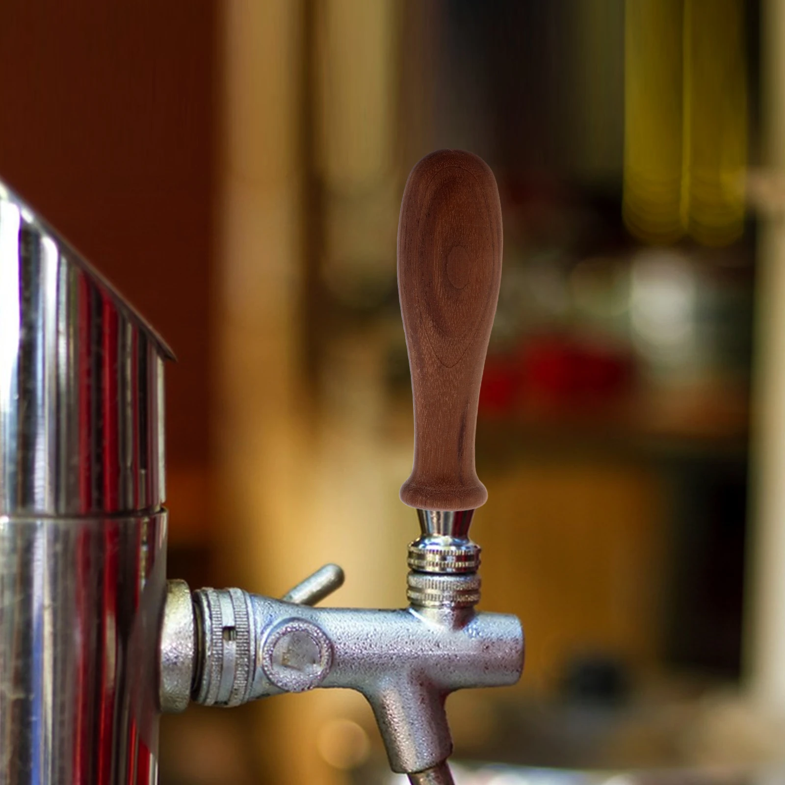 

Деревянная ручка для пивного крана в деревенском стиле, классическая ручка для замены крана из цельного дерева для пивных колышек Brewpubs, ручка для крана для домашних баров